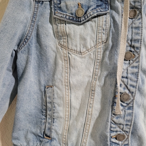 Market & Spruce Removable Hoodie Denim Jean Jacket Size XL Women's - Picture 5 of 13